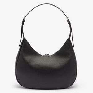 Women’s Lacoste Pebbled Grain Leather Hobo Bag Black NWT